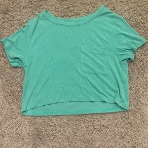 American Eagle Outfitters Green Crop Top
